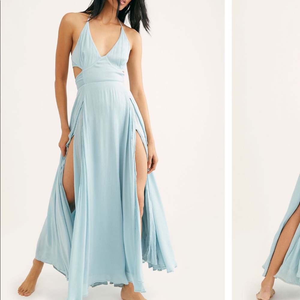 Free People Lille Maxi dress in color sapphire
